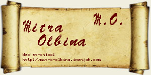 Mitra Olbina vizit kartica